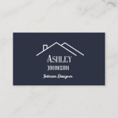 Moderne Calligrafie Huis Decor Interieur Designer Visitekaartje (Voorkant)