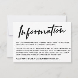 Moderne Calligrafie-informatie Gold Striped Back RSVP Kaartje