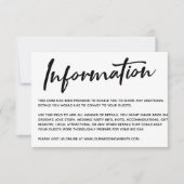 Moderne Calligrafie-informatie Gold Striped Back RSVP Kaartje (Voorkant)