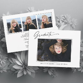 Moderne Calligrafie inkt Script 4 Foto Afstudeerde Aankondiging