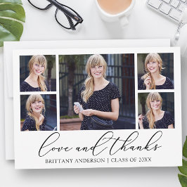 Moderne Calligrafie inkt Script 5 Foto Afstuderen Bedankkaart