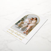 Moderne Calligrafie-kerstfeestdag Folie Feestdagenkaart (Gedraaid)