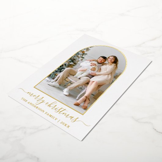 Moderne Calligrafie-kerstfeestdag Folie Feestdagenkaart (Gedraaid)