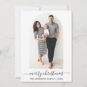 Moderne Calligrafie Kerstmis Feestdagenkaart (Voorkant)