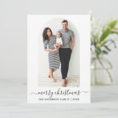 Moderne Calligrafie Kerstmis Feestdagenkaart (Staand voorkant)