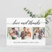 Moderne Calligrafie Liefde en Bedankt Wedding 3 Fo (Staand voorkant)