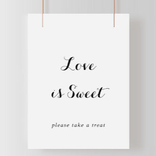 Moderne Calligrafie Love is Sweet Sign Poster
