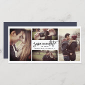Moderne Calligrafie met Brush Script 4 Meerdere Fo Save The Date (Voorkant / Achterkant)