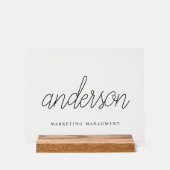 Moderne Calligrafie Naam Acryl Acryl Bord (Voorkant)