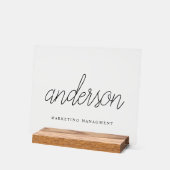 Moderne Calligrafie Naam Acryl Acryl Bord (Hoek)