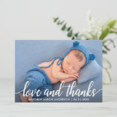 Moderne Calligrafie Nieuwe babyliefdeskaart Aankondiging (Staand voorkant)