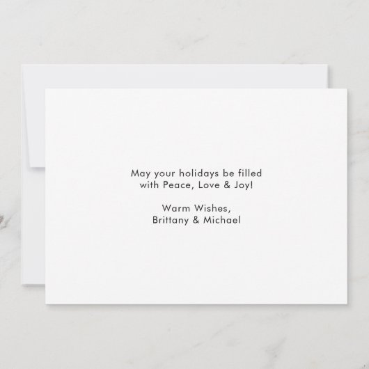 Moderne Calligrafie rode inkt Script Couple Photo Feestdagenkaart (Achterkant)