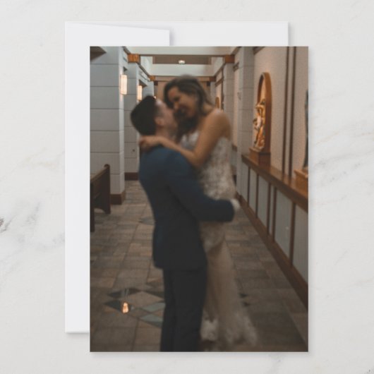 Moderne Calligrafie Rood huwelijk sparen de Datum Kaart (Achterkant)