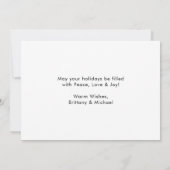 Moderne Calligrafie Rood inkt 3 Fotopaar Feestdagenkaart (Achterkant)