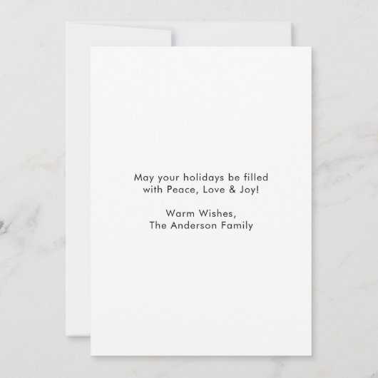 Moderne Calligrafie Rood inkt script Kerstmis Feestdagenkaart (Achterkant)