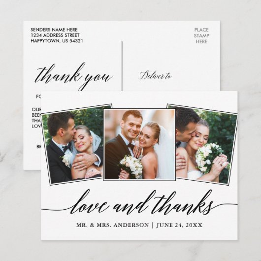 Moderne Calligrafie Script 3 Fotoliefhebbers en Be Briefkaart (Voorkant / Achterkant)