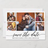 Moderne Calligrafie Script 5 Foto Save The Date (Voorkant)