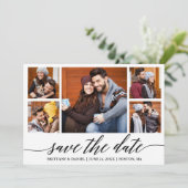 Moderne Calligrafie Script 5 Foto Save The Date (Staand voorkant)