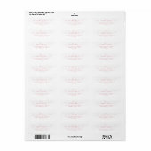 Moderne Calligrafie Script Blush Pink Achternaam Etiket (Full Sheet)