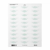 Moderne Calligrafie Script Classic Green Achternaa Etiket (Full Sheet)