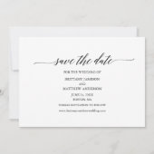 Moderne Calligrafie Script Couple Photo Wedding Save The Date (Achterkant)