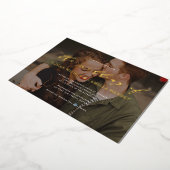 Moderne Calligrafie-script foto-bruiloft REAL Folie Uitnodiging (Gedraaid)