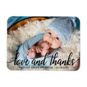 Moderne Calligrafie Script Nieuwe babyliefde en Be Magneet (Horizontaal)