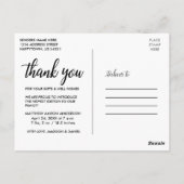 Moderne Calligrafie Script Nieuwe babyliefdesBedan Briefkaart (Achterkant)