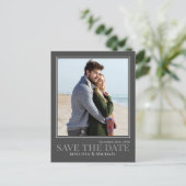 Moderne Calligrafie Script Twee Foto Eenvoudige QR Briefkaart (Staand voorkant)