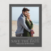 Moderne Calligrafie Script Twee Foto Eenvoudige QR Briefkaart (Voorkant)