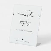 Moderne Calligrafie Script Veilig vervormen bruilo Reclamebord Met Voetstuk (Voorkant)