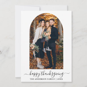 Moderne Calligrafie Thanksgiving fotografie Feestdagenkaart