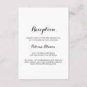 Moderne calligrafie-weddenschappen informatiekaartje (Voorkant)