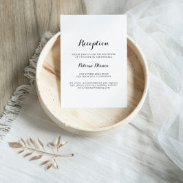 Moderne calligrafie-weddenschappen informatiekaartje