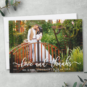Moderne Calligrafie Wedding Love and Bedankt Foto