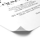 Moderne Calligrafie zonder stopcontact Ceremony Si Poster (Hoek)