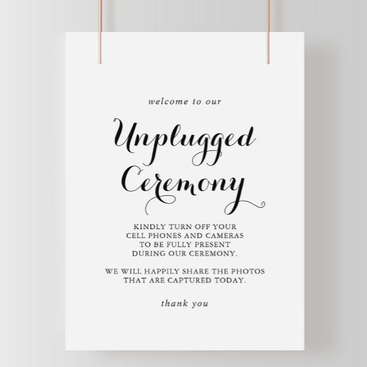 Moderne Calligrafie zonder stopcontact Ceremony Si Poster