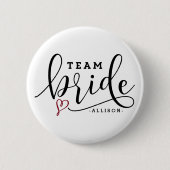 Moderne Calligrafietebride - Aangepast Ronde Button 5,7 Cm (Voorkant)