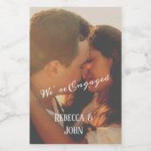 Moderne Calligrafietoewijzing Mini Wijn Etiket (Enkel label)