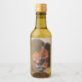 Moderne Calligrafietoewijzing Mini Wijn Etiket (Voorkant)