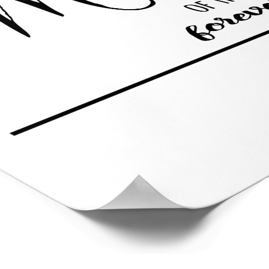 Moderne calligrafische bruiloft in liefdevolle geh poster (Hoek)