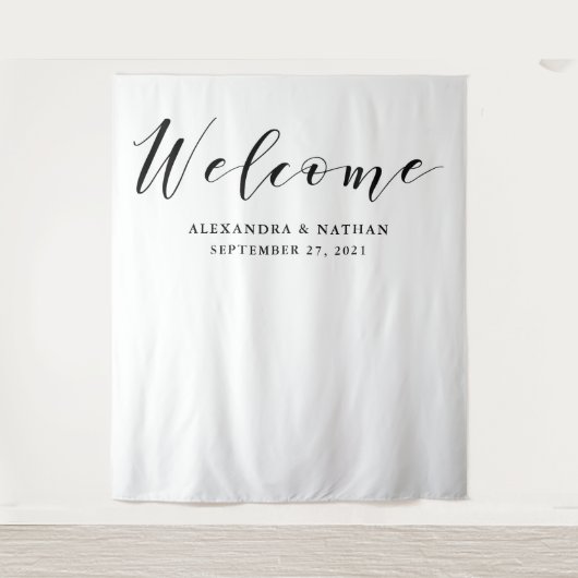 Moderne Calligraphy Achtergrond | Fotohokje Prop Wandkleed (Voorkant)
