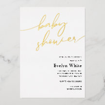 Moderne Calligraphy Baby Shower