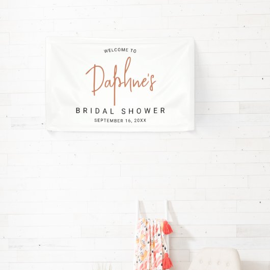 Moderne Calligraphy Bruidsdouche Spandoek (Insitu)