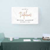 Moderne Calligraphy Bruidsdouche Spandoek (Beurs)