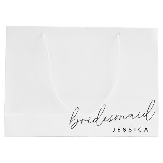 Moderne Calligraphy Bruidsmeisje Aanzoek Cadeautas (Achterkant)