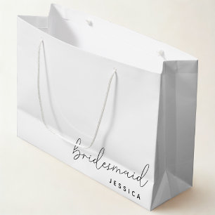Moderne Calligraphy Bruidsmeisje Voorstel Gift Tas Groot Cadeauzakje