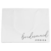 Moderne Calligraphy Bruidsmeisje Voorstel Gift Tas Groot Cadeauzakje (Voorkant)