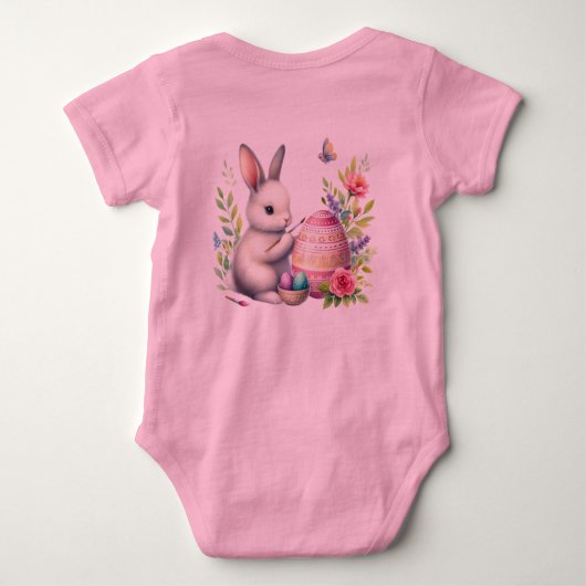 Moderne Calligraphy Ei-extra Cool Paasfeest Extra  Romper (Achterkant)