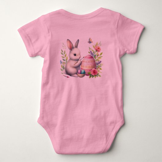 Moderne Calligraphy Ei-extra Coole Pasen Extra Sch Romper (Achterkant)